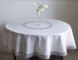 Скатерть лен 100% натуральный (серый)  (под заказ 2-3 дня)