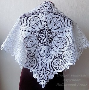 Косынка Звездочка Елецкие кружева