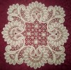 Квадратная салфетка 43/43 см. в технике Елецкое кружево.