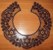 Комплект воротник+манжеты  черный Вятское кружево